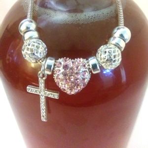 Gold Tone / Sliver Tone Plated CharmsAccent Beads on a Snake Style Chain